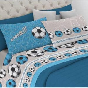 Completo Lenzuola Pensieri Delicati Cotone - Dis. Calcio