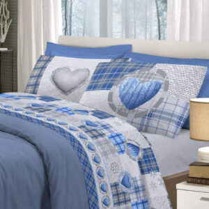 Completo Lenzuolo Pensieri Delicati Cotone – Dis. Love Mountain