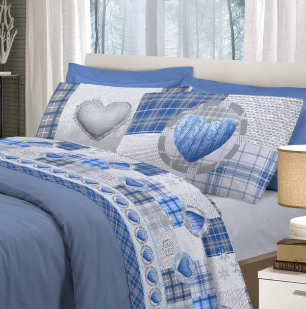 Completo Lenzuolo Pensieri Delicati Cotone – Dis. Love Mountain